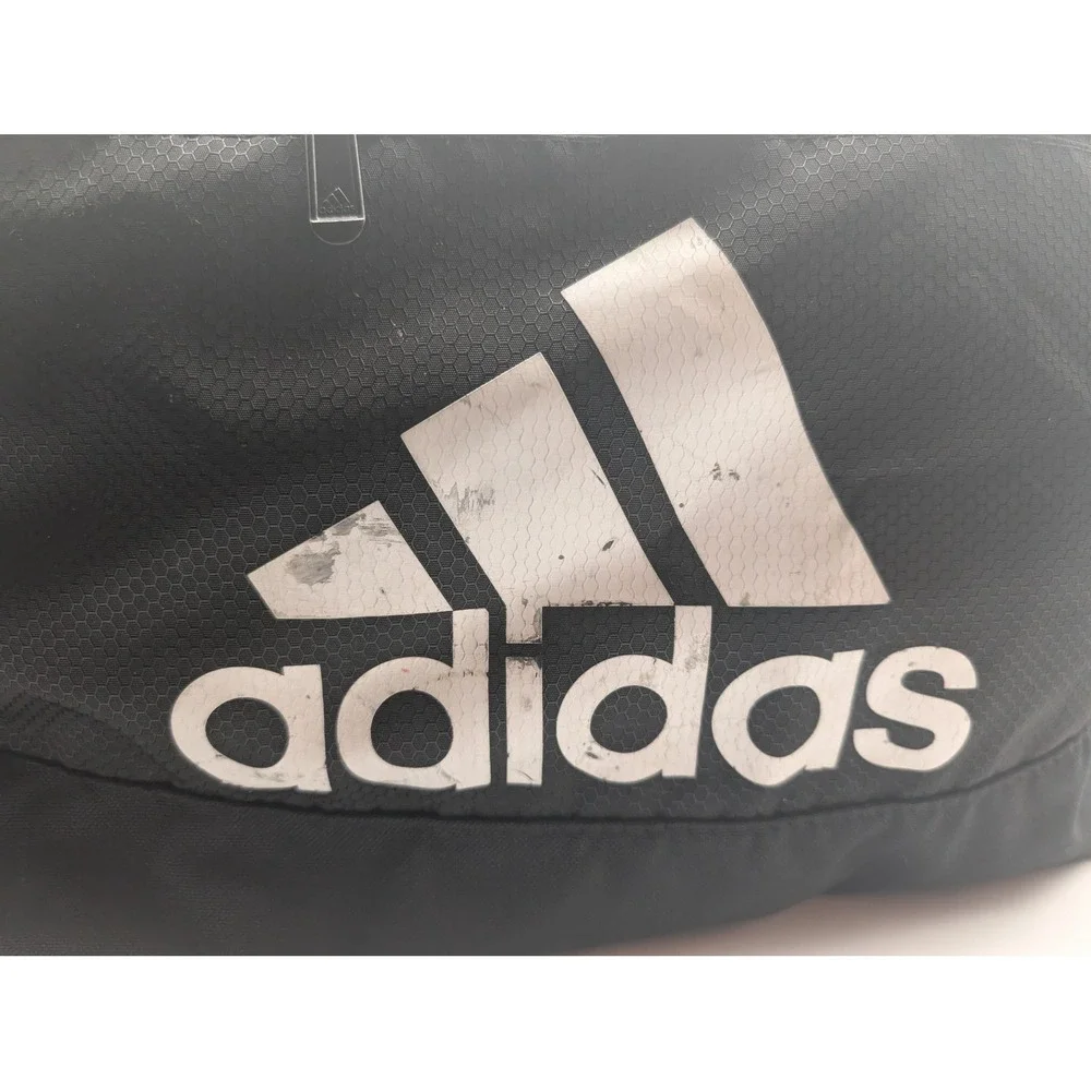 Adidas Black Duffel Bag Honeycomb Ripstop Gym Travel Bag Large Logo